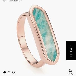 New Monica vinader Baja ring rose gold amazonite 5